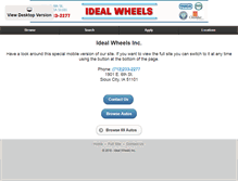 Tablet Screenshot of idealwheelsinc.com